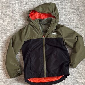 Kids Olive and Black Hooded Jacket